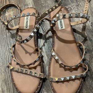 Steve Madden Beige Studded Sandals